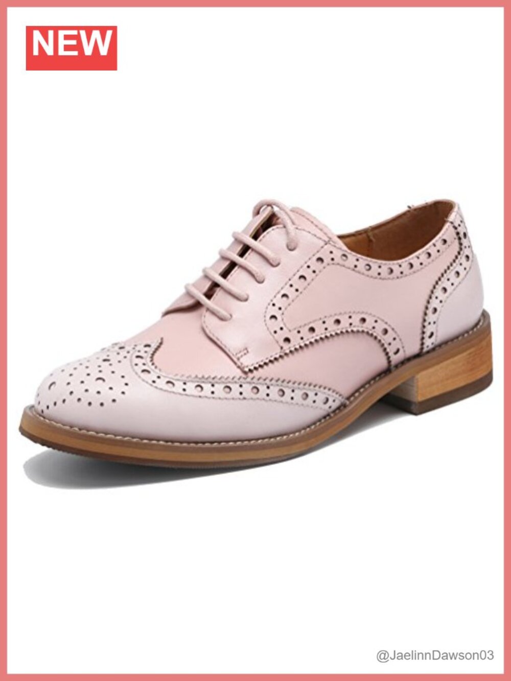 Women's Leather Oxford Shoes Lace-Up Flat Comfortable
